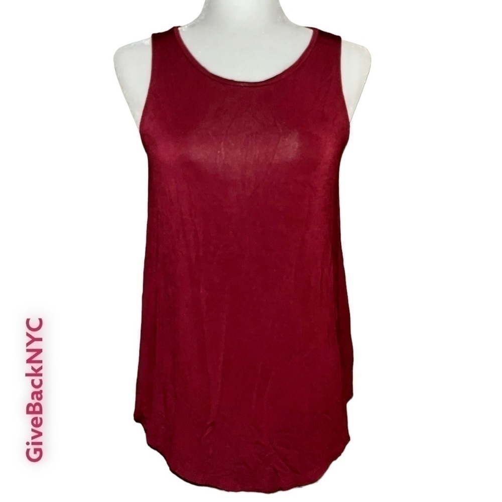𝅺OLD Navy High-neck Swing Tank in Burgundy Size S